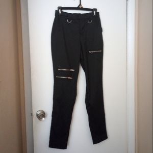 Hot Topic Hardware and Zipper Straight Leg Pants Size Small